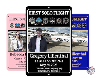 Personalisierte erste Solo Flug Achievement Plaque, benutzerdefinierte Pilot Geschenk