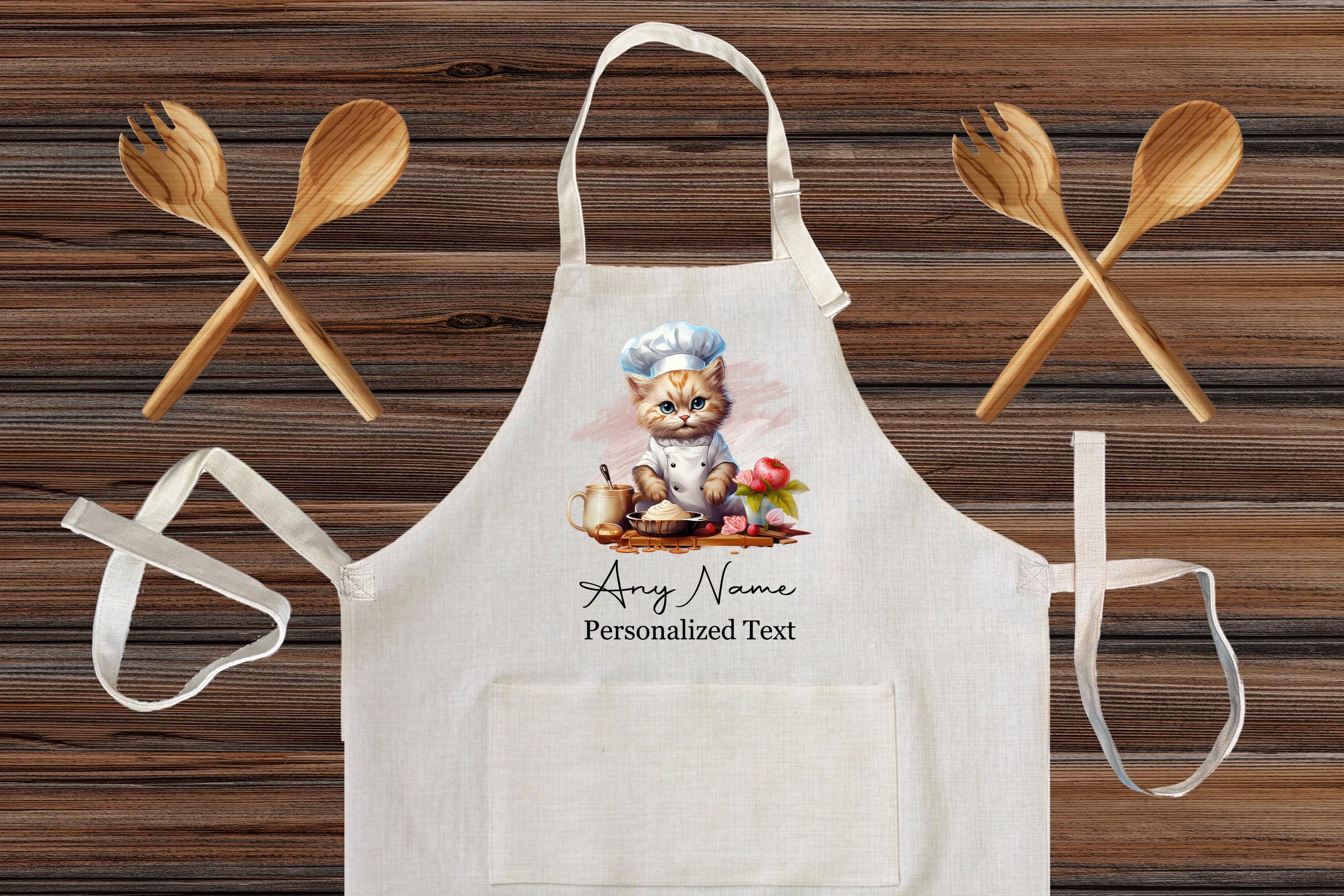 Apron for women kitten design - Etsy 日本