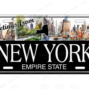 Custom NY New York City Novelty Personalized License Plate Tag travel souvenir for Bicycle ATV Bike kids toy Wall Signage travel Souvenir