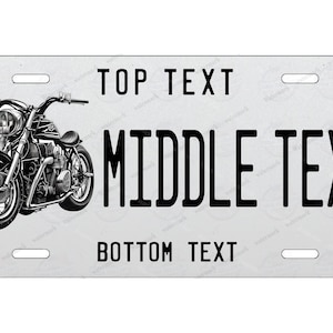 Motorcycle - Nice Ride Design Personalized Metal License Plate Tag for Bicycle ATV Bike Man Cave Wall Signage prop Minibike custom made gift