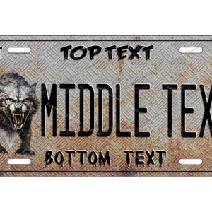 Halloween Scary Zombie Werewolf Personalized Vintage Retro Metal License Plate Tag for ATV Bike Man Cave Wall Signage bicycle homemade gift