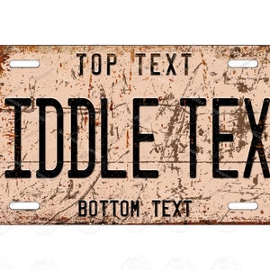 Custom Personalized Vintage Retro Earth & Black Metal License Plate Tag for Bicycle ATV Bike Man Cave Wall Signage Mini Bike homemade gift