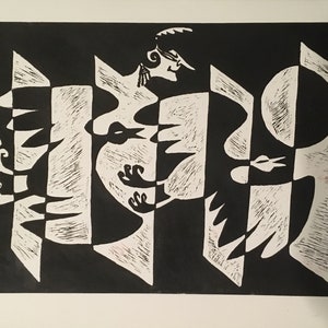 Changing Screen Linoleum Print