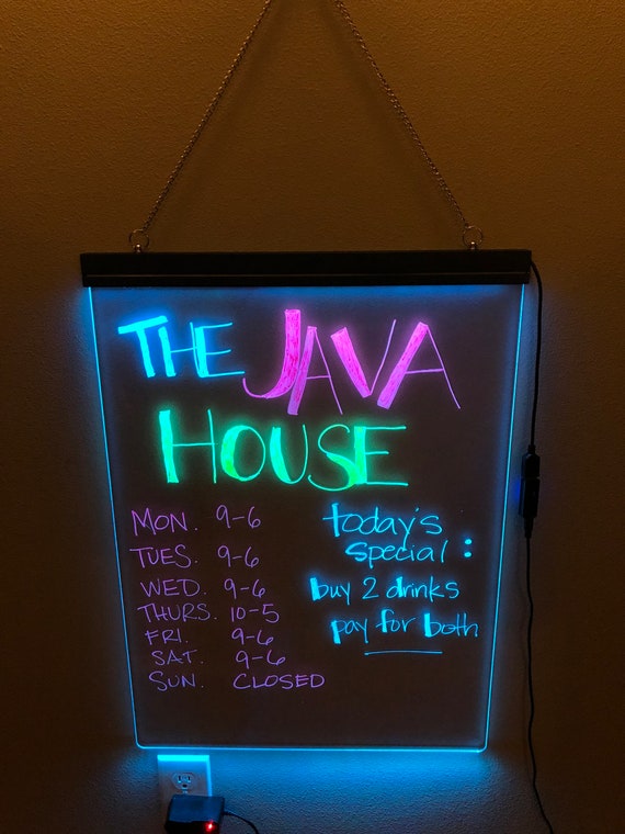 LED Writing Board. Acrylic Edge Lit. 128 