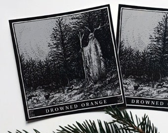 Drowned Orange Stickers (Set of 2) - Dunkelwald Cernunnos Reindeer Nature Landscape