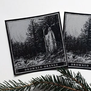 Drowned Orange Stickers (Set of 2) - Dunkelwald Cernunnos Reindeer Nature Landscape