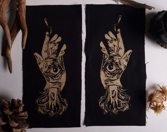 Sight - GOLDEN Cotton Patch - eye hand bone occult