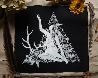 Huldra - Cotton Patch Backpatch ca. 24 x 26 cm - nature norse mythology occult