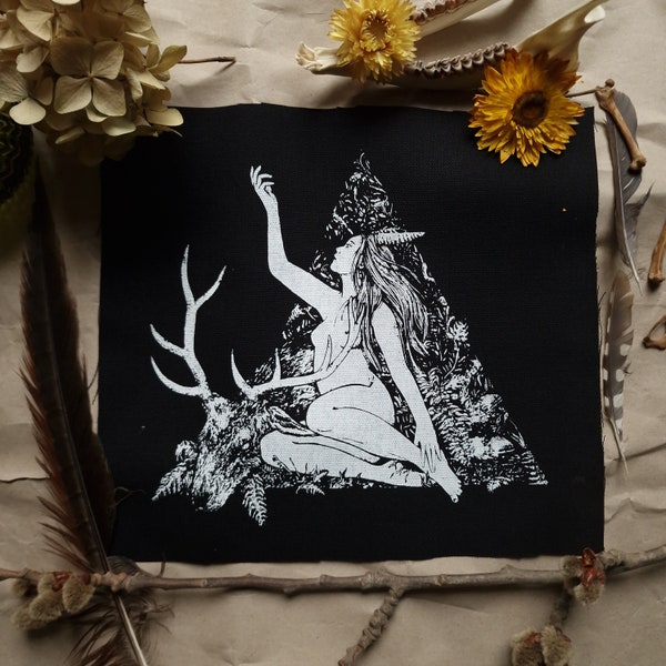 Huldra - Cotton Patch Backpatch ca. 24 x 26 cm - nature norse mythology occult