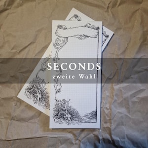 SECONDS Goat Skull and Sword Notepad - 21 x 9,8cm - occult planner - DnD - To do list - weekly planner - scrapbooking RPG Tabletop
