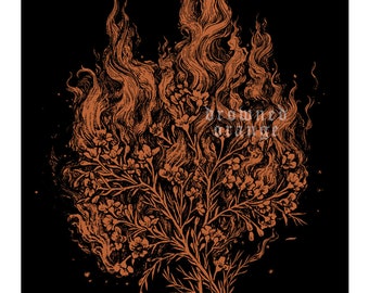 Artprint - Burning - 21x29.7 cm A4 Flowers Bouquet