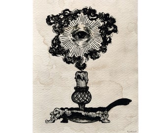 Sentinel Art Print: Nib and Ink Eye Candle - Hahnemühle Paper