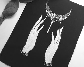 Screen printed patch - Witch Hands