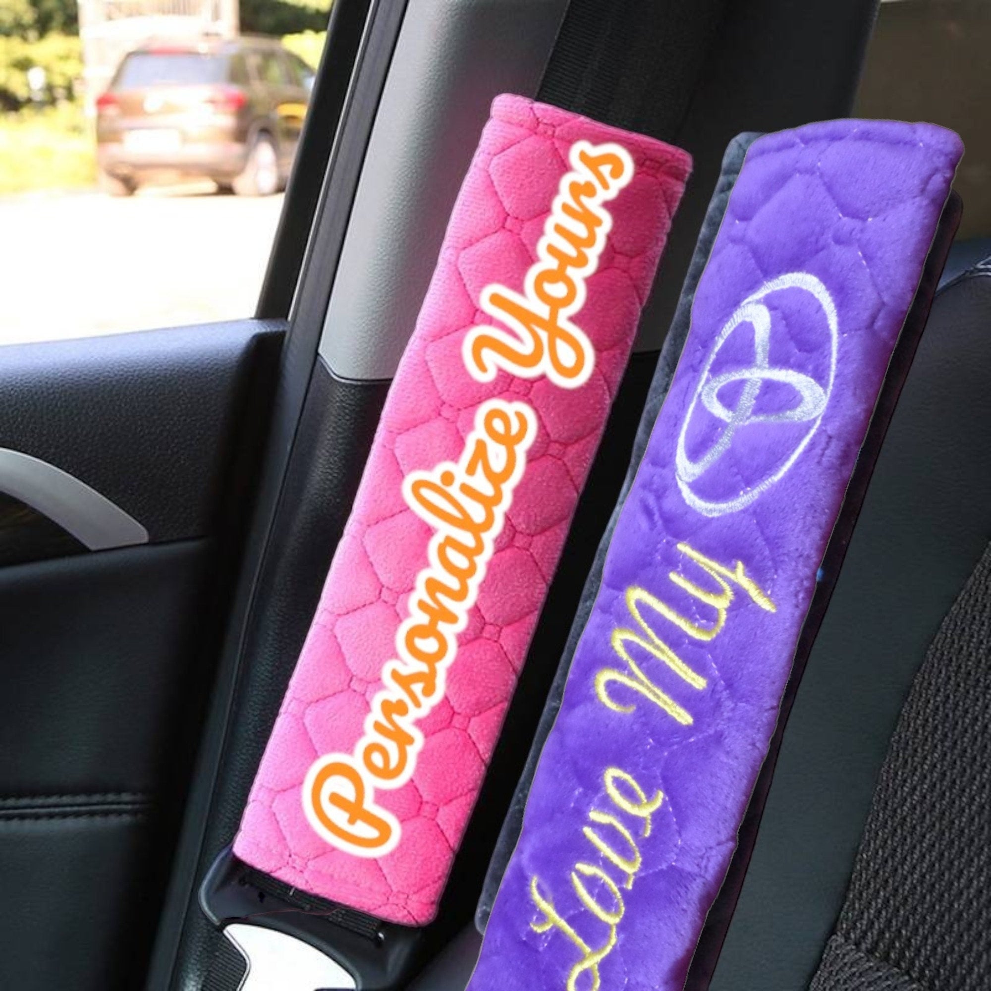 Personalised car online seat belt covers