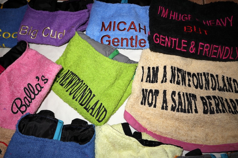 wording color and dog/'s name Choose your color Personalized dog drool bibs FREE Postage and drool proof 100/% personalized