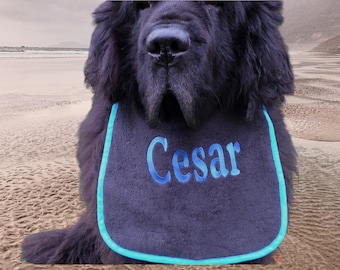 Custom dog slobber drool bib bandana -  double protection, 100% waterproof - Personalize your own - DOG GIFT - comfortable & washable