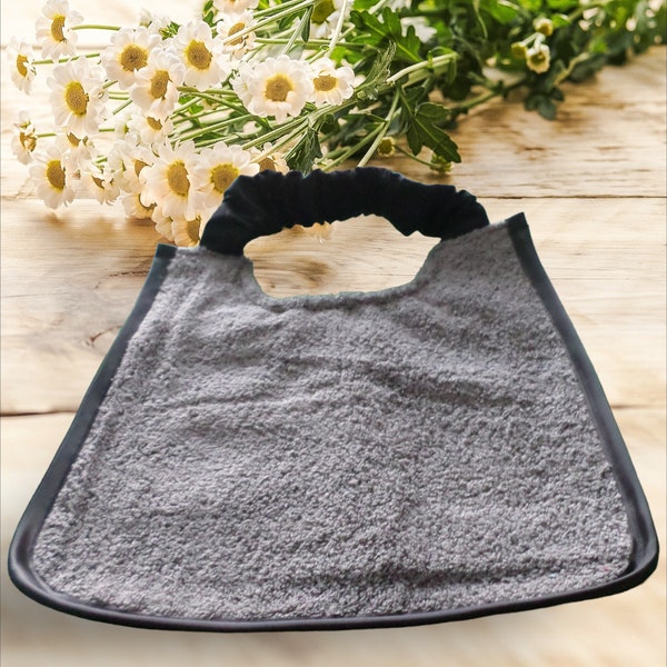 Plain dog slobber bib - fully waterproof backing - lovely finishes - hand made