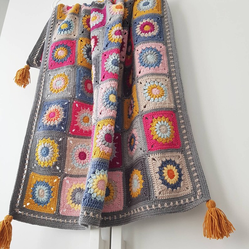 Vintage Colors Baby Blanket With Floral Design Newborn Etsy