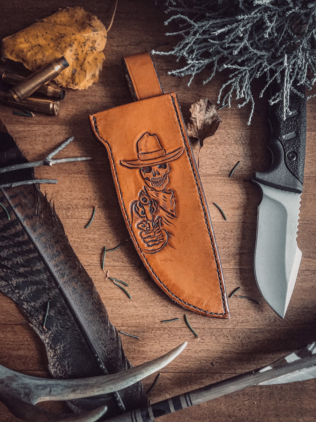 Spooky Cowboy Knife Sheath Etsy