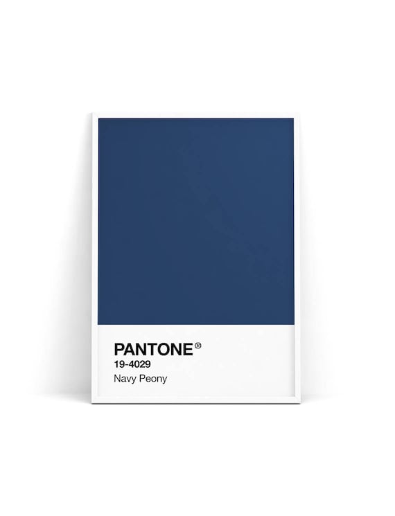 Pantone print Pantone poster Pantone Navy Peony Pantone | Etsy