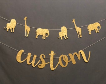 Safari Baby Shower Banner Etsy Safari Baby Shower Banner Etsy
