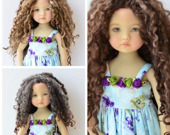 Parrucca in mohair per bambola Dianna Effner Little Darling da 13 pollici, circonferenza testa 7-8 pollici