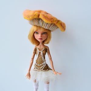 Monster high doll, custom, ooak, repaint doll, mushroom chanterelle