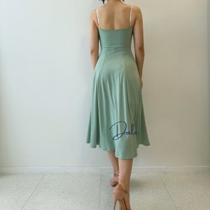 green emerald velvet dress Mint Green Sleeveless Starlight Midi Dress