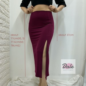 Monaco skirt Front thigh slit - many colors