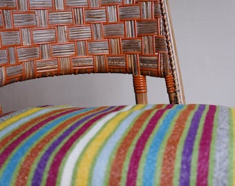 handwoven cushion cover in organic yarn