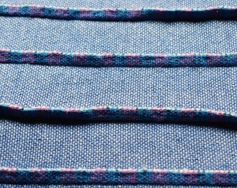 handwoven small rug in organic yarn