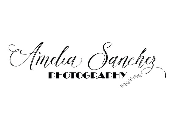 Premade Logo Design Calligraphy Logo Photography Logo Small Etsy