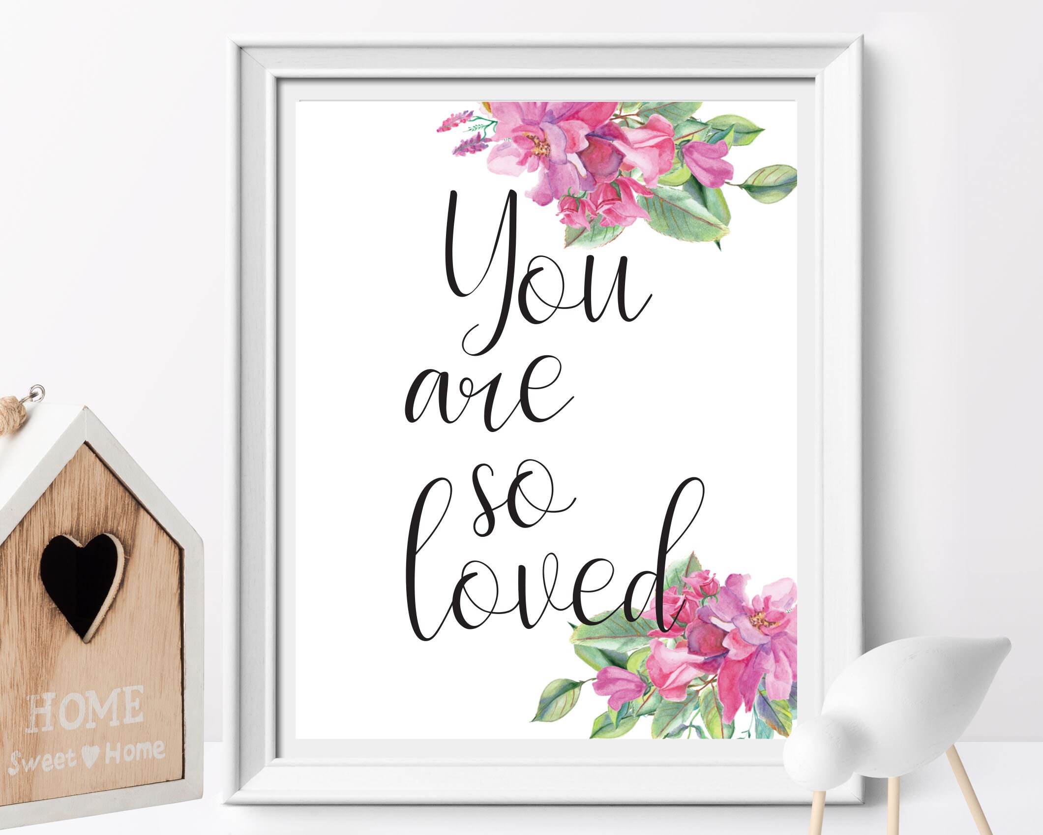 You Are So Loved Inspirational Print nursery gift nursery Etsy