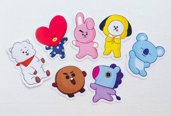 bangtan sonyeondan bt21 sticker pack etsy