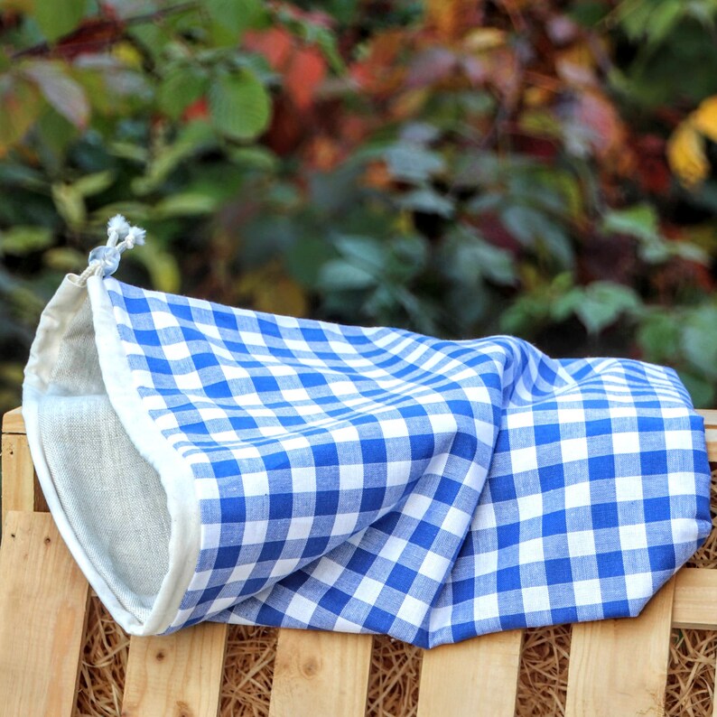 Bread Bagmade From Two Layers linen and Cotton / Storage Etsy