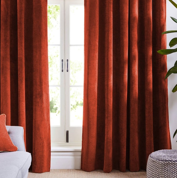 Italiaanse Fluwelen gordijnen en gordijnen op maat rood oranje | Etsy Italiaanse Fluwelen gordijnen en gordijnen op maat rood oranje | Etsy