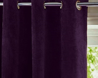 Premium-Soft Dark Purple Samt Vorhänge Vorhänge Benutzerdefinierte Vorhänge Lila Fenster Behandlung Vorhänge Schlafzimmer und Wohnzimmer