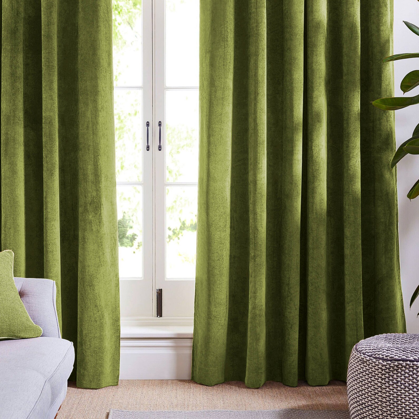 Olive Light Green Curtains Velvet Drapes Custom Drape Home Etsy