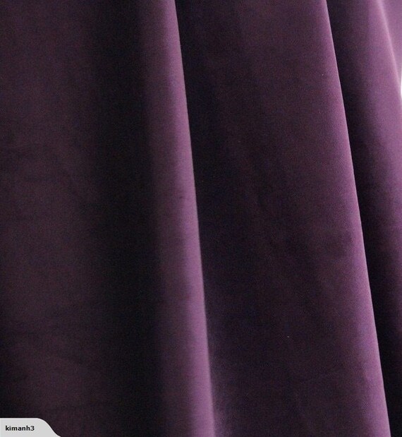Premium Soft Dark Purple Velvet Curtains Drapes Custom Drapes Etsy