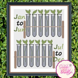 Registra la temperatura donde te encuentras. Gráfico de punto de cruz para el registro de temperatura en probetas: Compatible con Pattern Keeper (gráfico en PDF)