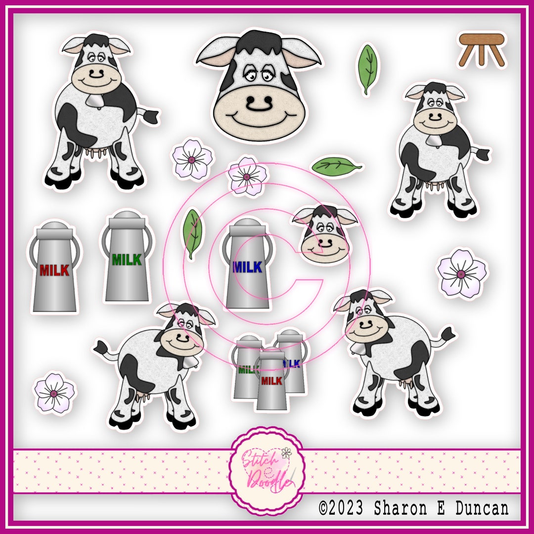 MOO COW Glossy Vinyl Sticker Pack. 17 Stickers per Pack. Cute - Etsy