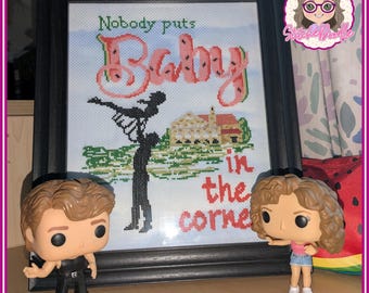 Set of 2 In The Corner Cross Stitch Charts: Movie Inspired (PDF and Pattern Keeper)