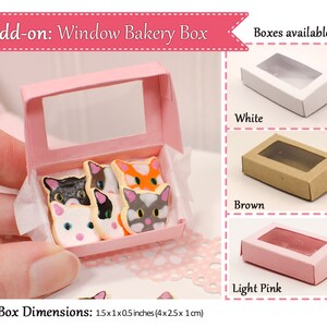 1:6 Miniature Cat Cookies 6pc, Mini Sweets 1/6 Playscale Dollhouse Fake Food image 5