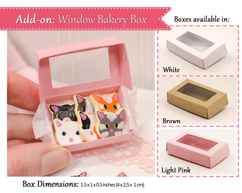 1:6 Miniature Cat Cookies 6pc, Mini Sweets 1/6 Playscale Dollhouse Fake Food image 5