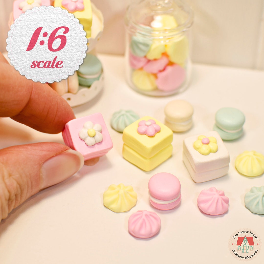 1:6 Scale Miniature Pastry Set - Pastel (12pc), Mini Cakes for ...