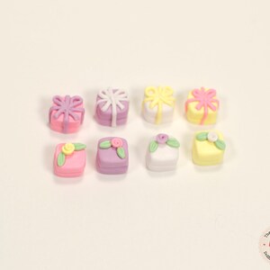 1:12 Miniature Petit Fours Pastel 8pc, Mini Cakes for One Inch Scale Dollhouse, 1/12 Scale Food for Dollhouse image 2