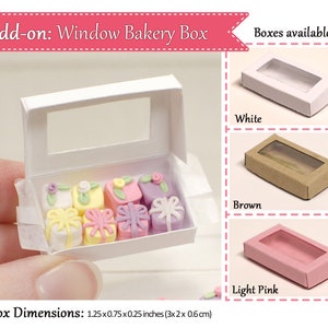 1:12 Miniature Petit Fours Pastel 8pc, Mini Cakes for One Inch Scale Dollhouse, 1/12 Scale Food for Dollhouse image 3