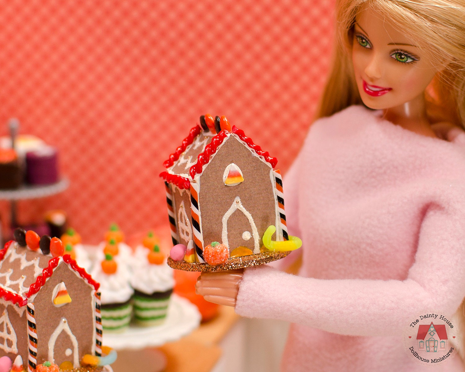 1:6 Miniature Gingerbread Halloween House for Barbie or | Etsy