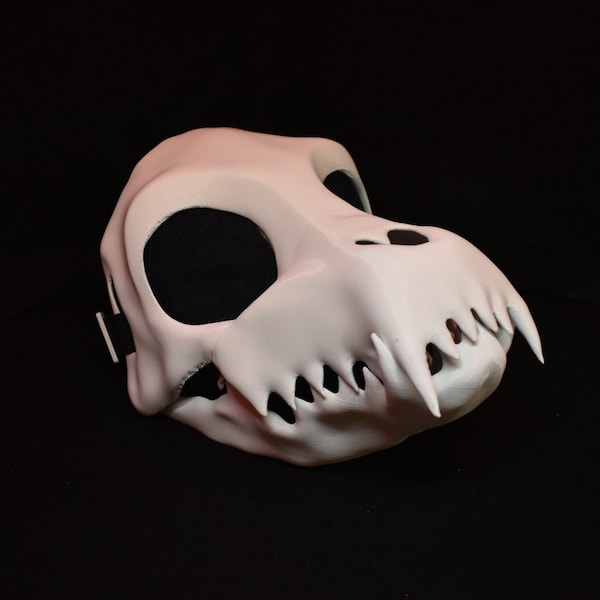 Cosplay Cartoon Skull Mask Toon Skulldog Mask Fursuit Furry Canine Animal Mask Halloween Cosplay Costume  Face Moveable 3D print Gift DIY