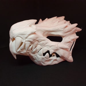 Cosplay Draak Schedel Masker Halloween Cosplay Harige Fursuit Kostuum Demon Skulldog Hond Kwaad Gezicht DIY